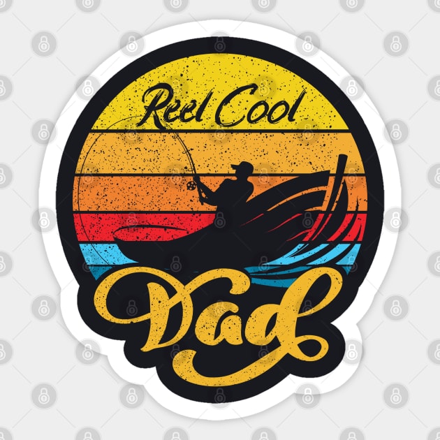 Reel Cool Dad Father's Day Sticker by DARSHIRTS